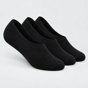 3-Pack Invisible Cushioned Socks (Black)