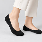 3-Pack Invisible Cushioned Socks (Black)