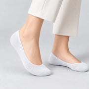 3-Pack Invisible Cushioned Socks (White)