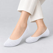 3-Pack Invisible Cushioned Socks (White)