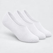 3-Pack Invisible Cushioned Socks (White)